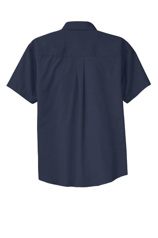 Port Authority Tall Short Sleeve Easy Care Shirt (Navy/ Light Stone)