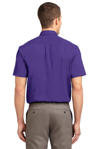 Port Authority Tall Short Sleeve Easy Care Shirt (Purple/ Light Stone)