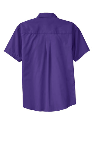 Port Authority Tall Short Sleeve Easy Care Shirt (Purple/ Light Stone)