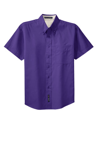 Port Authority Tall Short Sleeve Easy Care Shirt (Purple/ Light Stone)