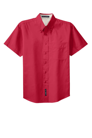 Port Authority Tall Short Sleeve Easy Care Shirt (Red/ Light Stone)