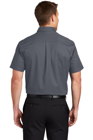 Port Authority Tall Short Sleeve Easy Care Shirt (Steel Grey/ Light Stone)