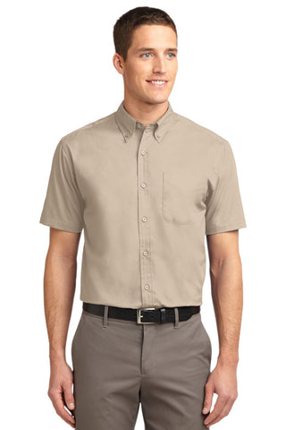 Port Authority Tall Short Sleeve Easy Care Shirt (Stone)