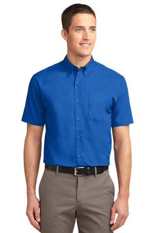 Port Authority Tall Short Sleeve Easy Care Shirt (Strong Blue)