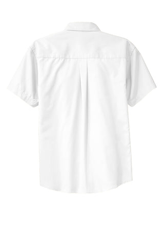 Port Authority Tall Short Sleeve Easy Care Shirt (White/ Light Stone)