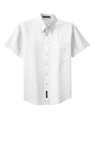 Port Authority Tall Short Sleeve Easy Care Shirt (White/ Light Stone)