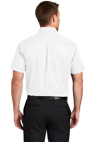 Port Authority Tall Short Sleeve Easy Care Shirt (White/ Light Stone)