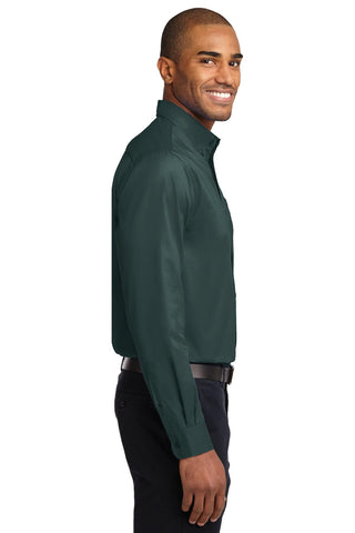 Port Authority Tall Long Sleeve Easy Care Shirt (Dark Green/ Navy)