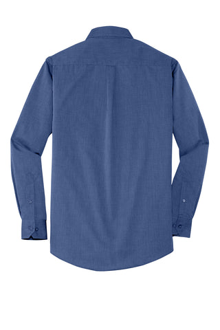 Port Authority Tall Crosshatch Easy Care Shirt (Deep Blue)