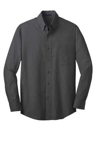 Port Authority Tall Crosshatch Easy Care Shirt (Soft Black)