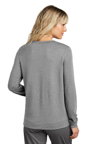 TravisMathew Ladies Long Weekend Crew (Light Grey Heather)