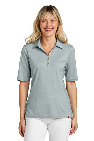 TravisMathew Ladies Sunsetters Polo (Balsam Green Heather)