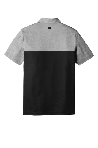 TravisMathew Oceanside Blocked Polo (Black Heather/ Black)