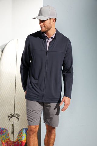 TravisMathew Newport Full-Zip Fleece (Blue Nights)