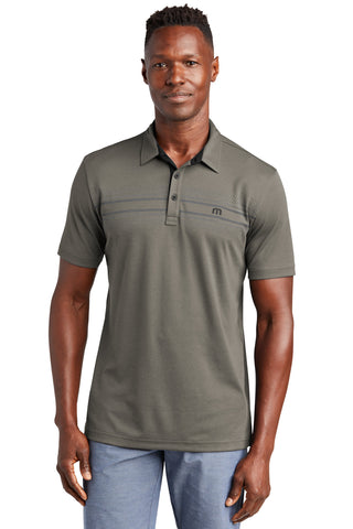 TravisMathew Monterey Chest Stripe Polo (Quiet Shade Grey)