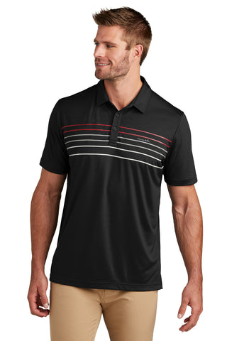 TravisMathew Coto Performance Chest Stripe Polo (Black)