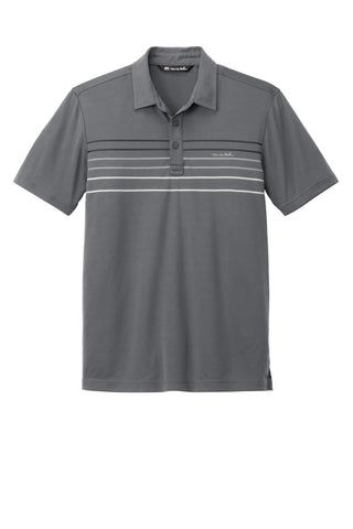 TravisMathew Coto Performance Chest Stripe Polo (Dark Grey)