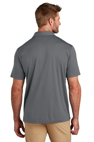 TravisMathew Coto Performance Chest Stripe Polo (Dark Grey)