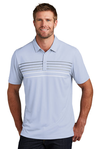 TravisMathew Coto Performance Chest Stripe Polo (Kentucky Blue Heather)