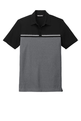 TravisMathew Sunset Blocked Polo (Black/ Dark Grey Heather)