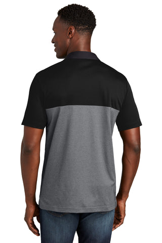 TravisMathew Sunset Blocked Polo (Black/ Dark Grey Heather)