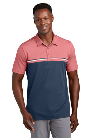 TravisMathew Sunset Blocked Polo (Cardinal Heather/ Blue Nights)