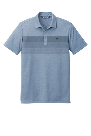 TravisMathew Coastal Chest Stripe Polo (Opal Blue Heather)