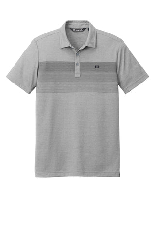 TravisMathew Coastal Chest Stripe Polo (Quiet Shade Grey Heather)