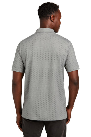 TravisMathew Oceanside Geo Polo (Quiet Shade Grey Heather/ Dark Grey)