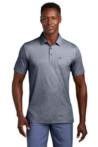 TravisMathew Oceanside Heather Pocket Polo (Blue Nights Heather)