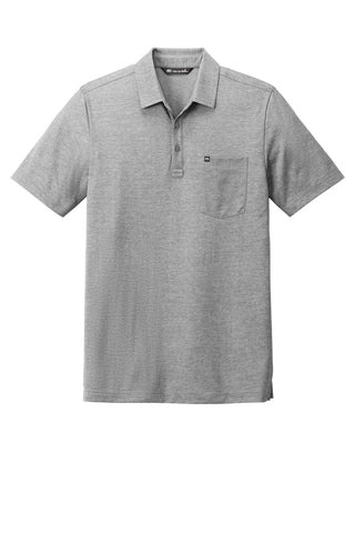 TravisMathew Oceanside Heather Pocket Polo (Quiet Shade Grey Heather)