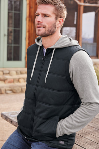 TravisMathew Tides Up Hooded Jacket (Black/ Black Heather)