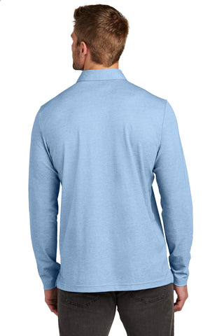 TravisMathew Oceanside Heather Long Sleeve Polo (Allure Heather)