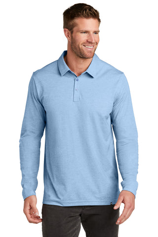 TravisMathew Oceanside Heather Long Sleeve Polo (Allure Heather)