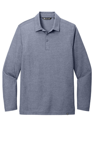 TravisMathew Oceanside Heather Long Sleeve Polo (Blue Nights Heather)