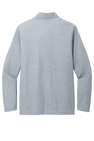 TravisMathew Oceanside Heather Long Sleeve Polo (Quiet Shade Grey Heather)