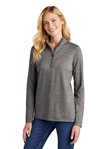 TravisMathew Ladies Crestview 1/4-Zip (Grey Heather)