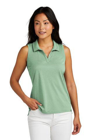 TravisMathew Ladies Coto Performance Sleeveless Polo (Beryl Green Heather)