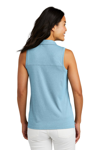 TravisMathew Ladies Coto Performance Sleeveless Polo (Brilliant Blue Heather)