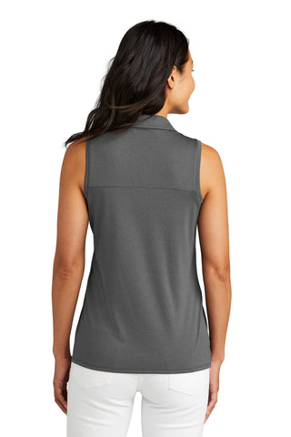 TravisMathew Ladies Coto Performance Sleeveless Polo (Quiet Shade Grey/ Black)