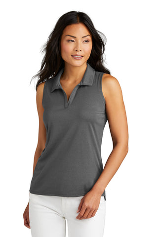 TravisMathew Ladies Coto Performance Sleeveless Polo (Quiet Shade Grey/ Black)