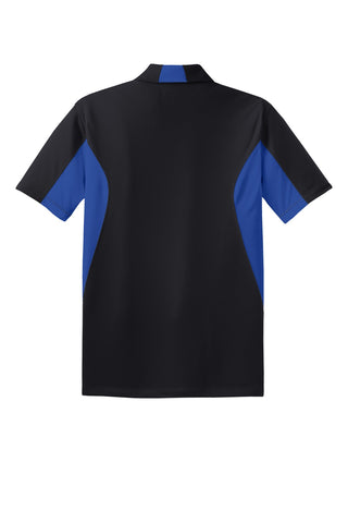 Sport-Tek Tall Side Blocked Micropique Sport-Wick Polo (Black/ True Royal)