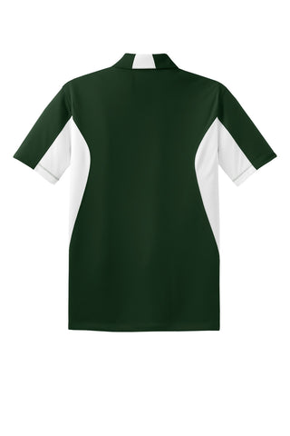 Sport-Tek Tall Side Blocked Micropique Sport-Wick Polo (Forest Green/ White)