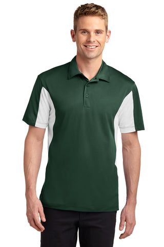 Sport-Tek Tall Side Blocked Micropique Sport-Wick Polo (Forest Green/ White)