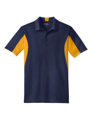 Sport-Tek Tall Side Blocked Micropique Sport-Wick Polo (True Navy/ Gold)