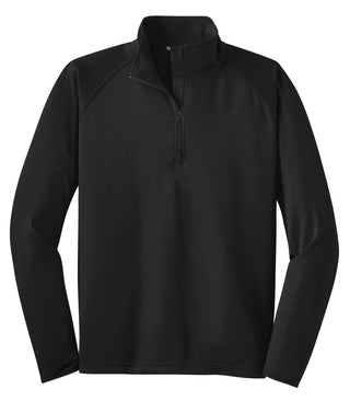 Sport-Tek Tall Sport-Wick Stretch 1/4-Zip Pullover (Black)