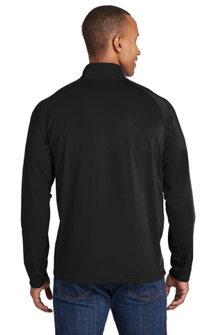 Sport-Tek Tall Sport-Wick Stretch 1/4-Zip Pullover (Black)