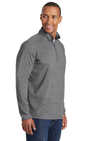 Sport-Tek Tall Sport-Wick Stretch 1/4-Zip Pullover (Charcoal Grey Heather)