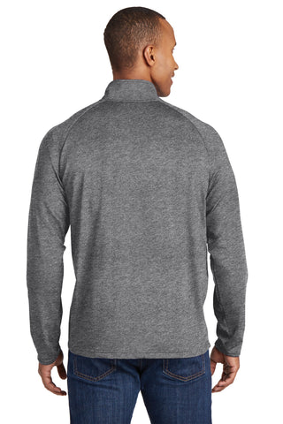 Sport-Tek Tall Sport-Wick Stretch 1/4-Zip Pullover (Charcoal Grey Heather)