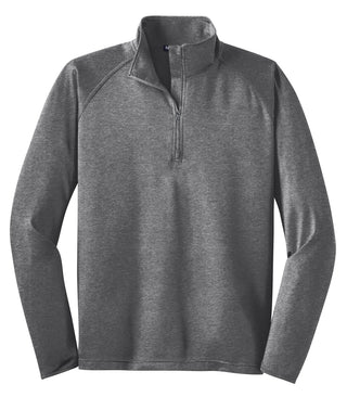 Sport-Tek Tall Sport-Wick Stretch 1/4-Zip Pullover (Charcoal Grey Heather)